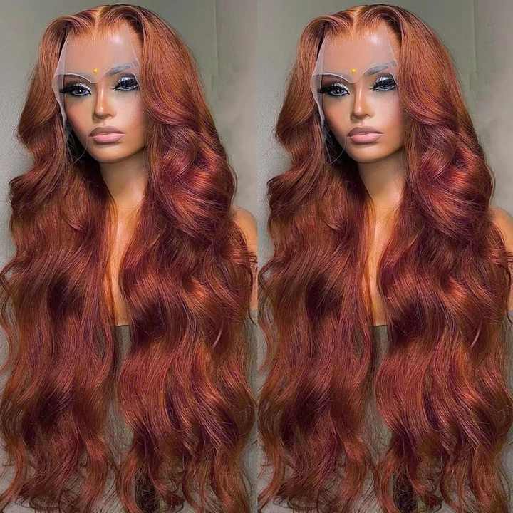 LumiTress brown red long curly lace wig - image 2