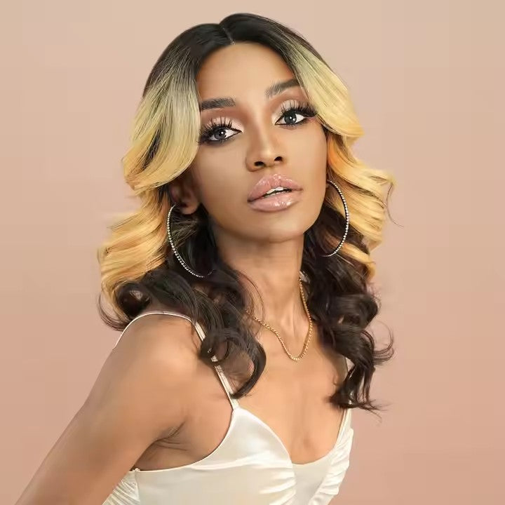 LumiTress blonde loose wave bob HD lace front wig - image 1