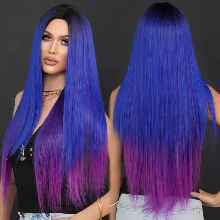 LumiTress 32-inch purple straight heat-resistant synthetic wig - image 4