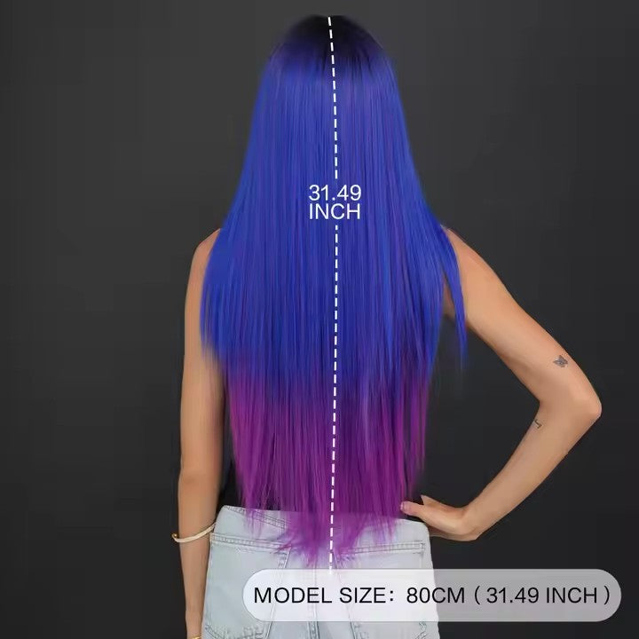LumiTress 32-inch purple straight heat-resistant synthetic wig - image 3